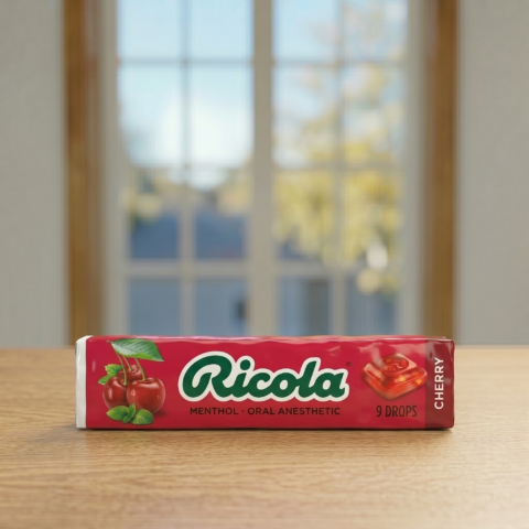 Ricola Cherry Throat Drops – Stick of 9